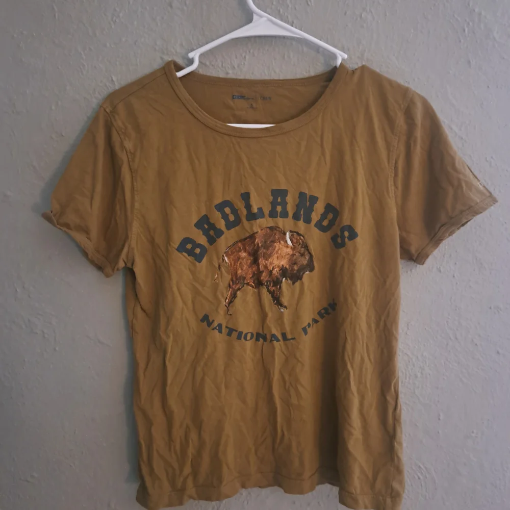 J. Crew Tan Short Sleeve Tee with National Park Graphic - Picture 2 of 4
